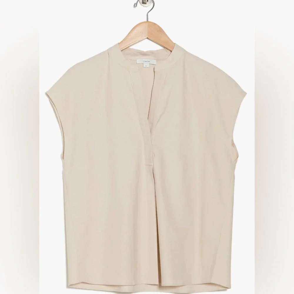 Vince Linen Blend Top - Picture 3 of 3